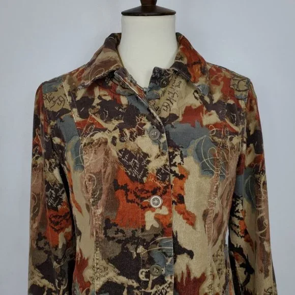 Christopher & Banks Fall Colors Corduroy Blazer Size S - Picture 3 of 13